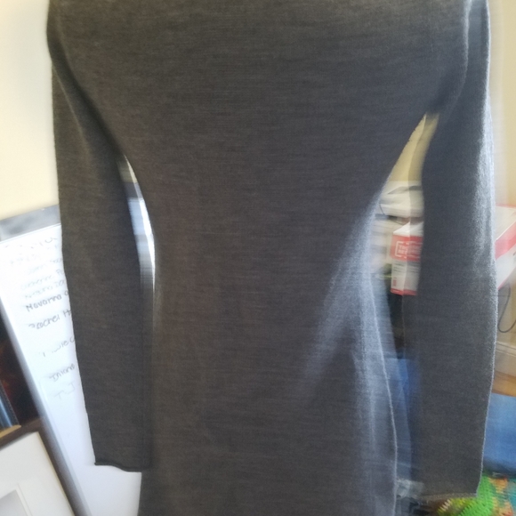 Grey cashmere braided front cardigan - Picture 4 of 4